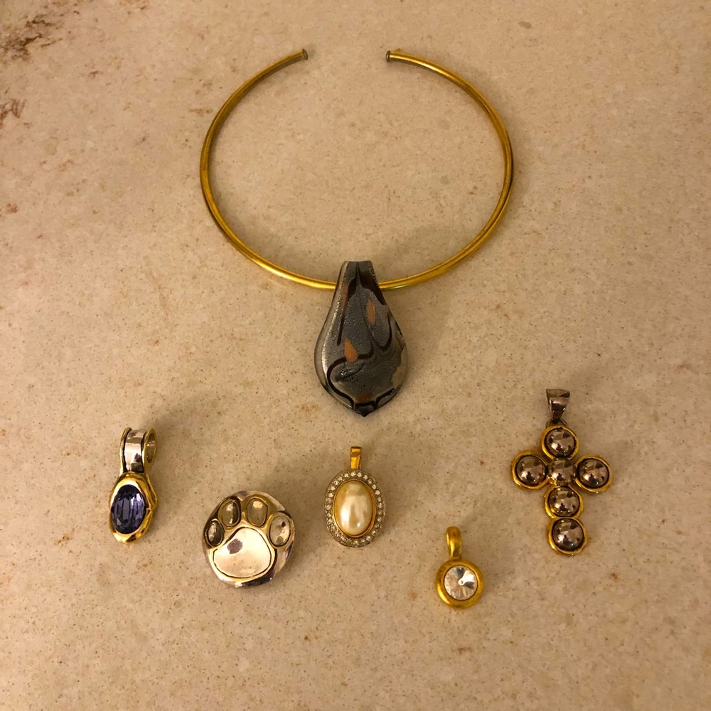 Hanging necklace pendants